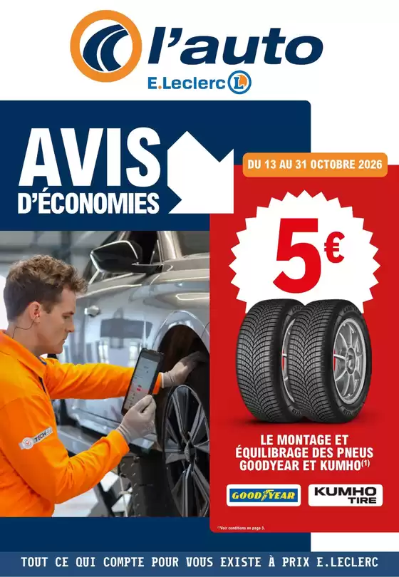 Catalogue E.Leclerc L'Auto à Saran | OP14 - AVIS DECONOMIE 5 | 2026-10-13T00:00:00.000Z - 2026-10-31T00:00:00.000Z