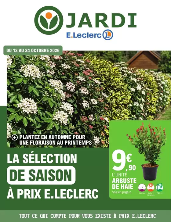 Catalogue E.Leclerc Jardi à Lozanne | Préparez votre jardin | 2026-10-12T00:00:00.000Z - 2026-10-24T00:00:00.000Z