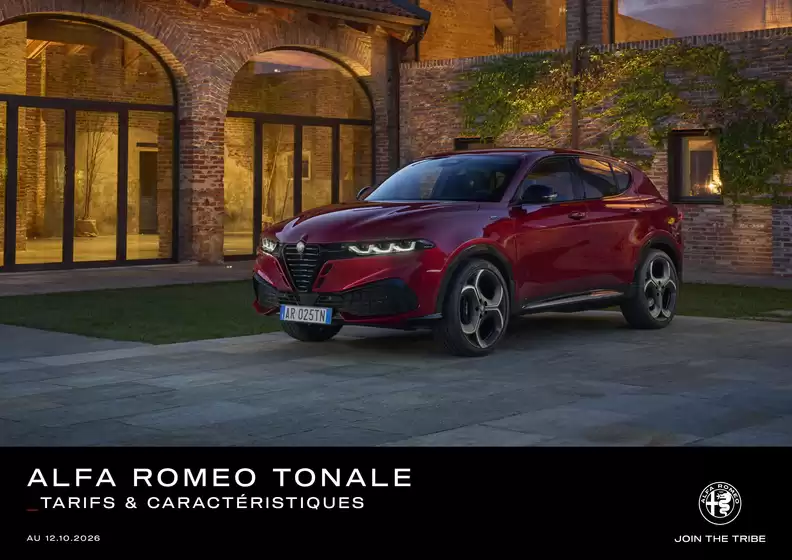 Catalogue Alfa Romeo à Saran | Brochure tarifs gamme Tonale octobre 2026 | 2026-10-12T00:00:00.000Z - 2026-12-31T00:00:00.000Z