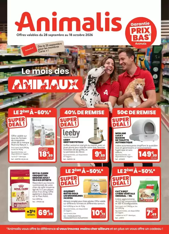 Catalogue Animalis à Lozanne | Le mois des animaux | 2026-10-12T00:00:00.000Z - 2026-10-18T00:00:00.000Z