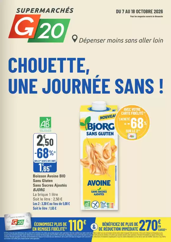Catalogue G20 à Montargis | Super réductions sur des produits sélectionnés | 2026-10-07T00:00:00.000Z - 2026-10-18T00:00:00.000Z