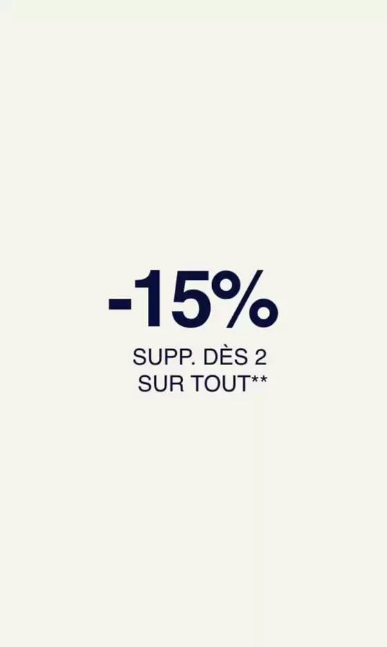 Catalogue Caroll à Roisel | -15%** supp. dès 2 sur tout | 2026-10-12T00:00:00.000Z - 2026-10-31T00:00:00.000Z