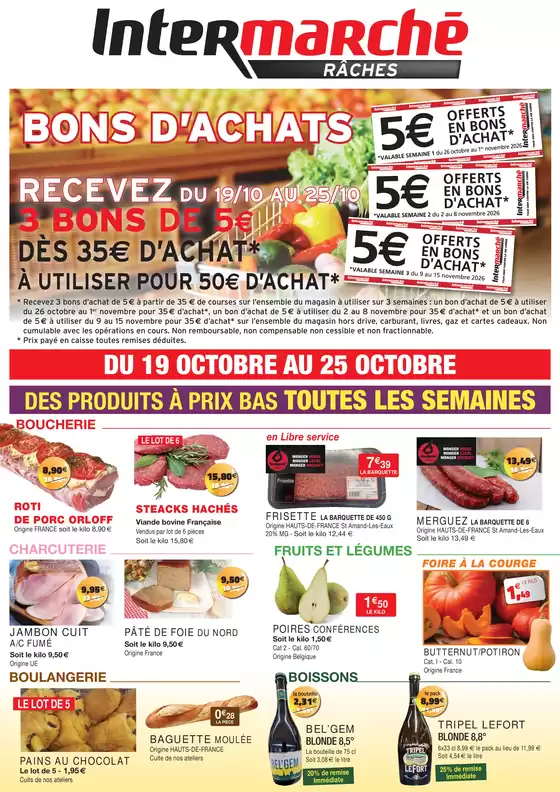 Catalogue Intermarché à Nîmes | PROS LOCAL - PDV01818 - RACHES | 2026-10-19T00:00:00.000Z - 2026-10-25T00:00:00.000Z