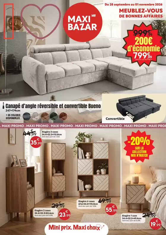 Catalogue Maxi Bazar à Millas | MAXI PROMO | 2026-10-12T00:00:00.000Z - 2026-11-01T00:00:00.000Z