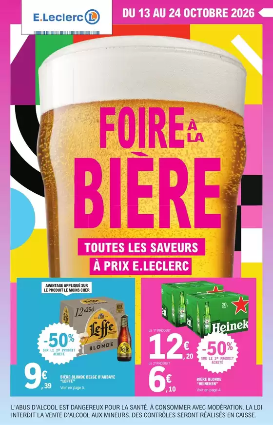 Catalogue E.Leclerc à | FOIRE A LA BIERE - MIXTE | 2026-10-13T00:00:00.000Z - 2026-10-24T00:00:00.000Z