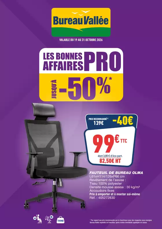 Catalogue Bureau Vallée à Dole | Les bonnes affaires PRO | 2026-10-18T00:00:00.000Z - 2026-10-31T00:00:00.000Z