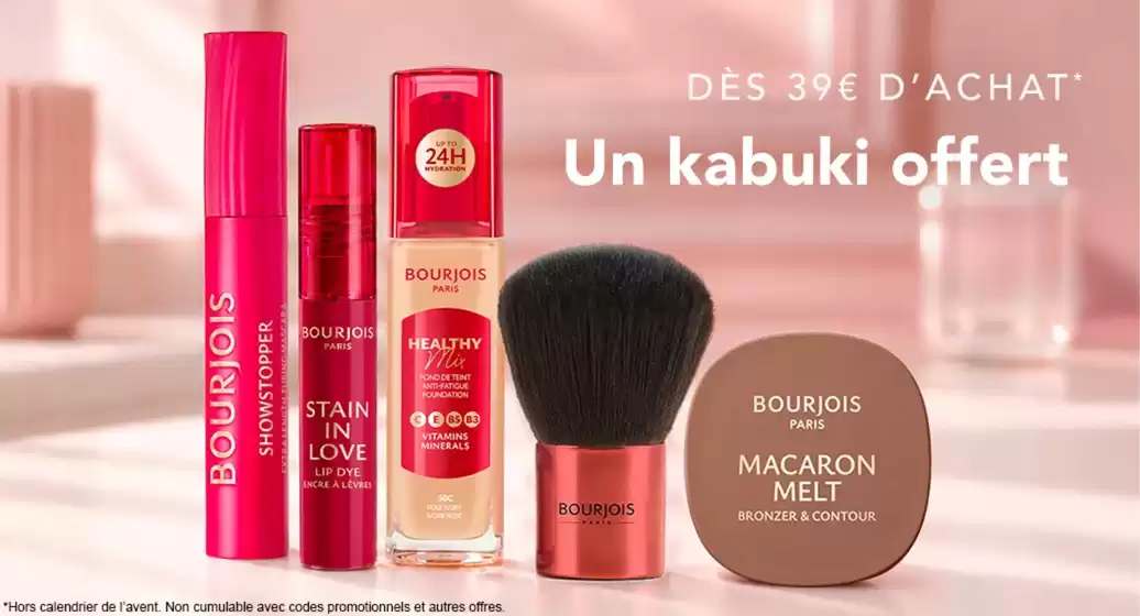 Catalogue Bourjois à Saint-Avold | DÈS 39€ D'ACHAT Un kabuki offert | 2026-10-13T00:00:00.000Z - 2026-11-01T00:00:00.000Z