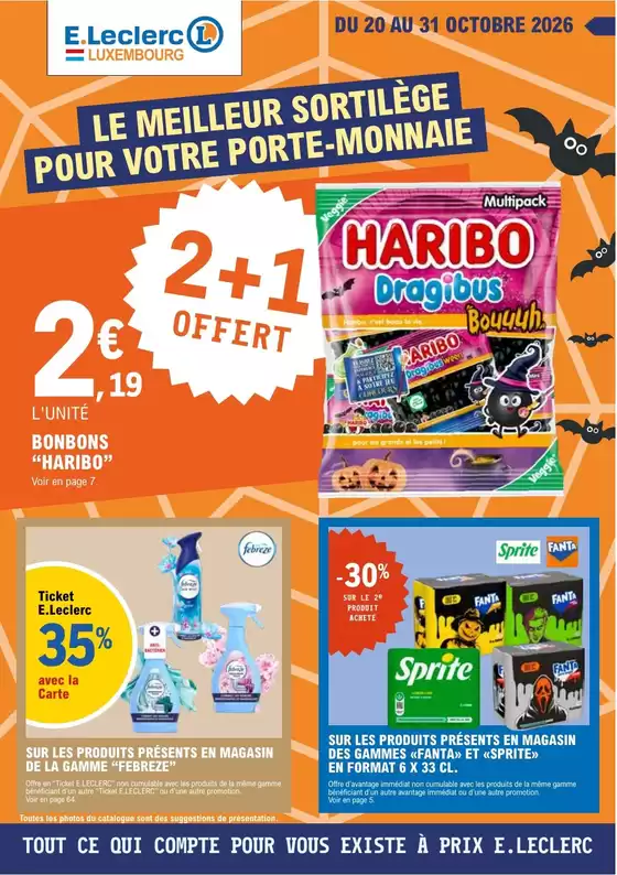 Catalogue E.Leclerc à Roucamps | LE MEILLEUR SORTILEGE POUR VOTRE PORTE-MONNAIE | 2026-10-20T00:00:00.000Z - 2026-10-31T00:00:00.000Z