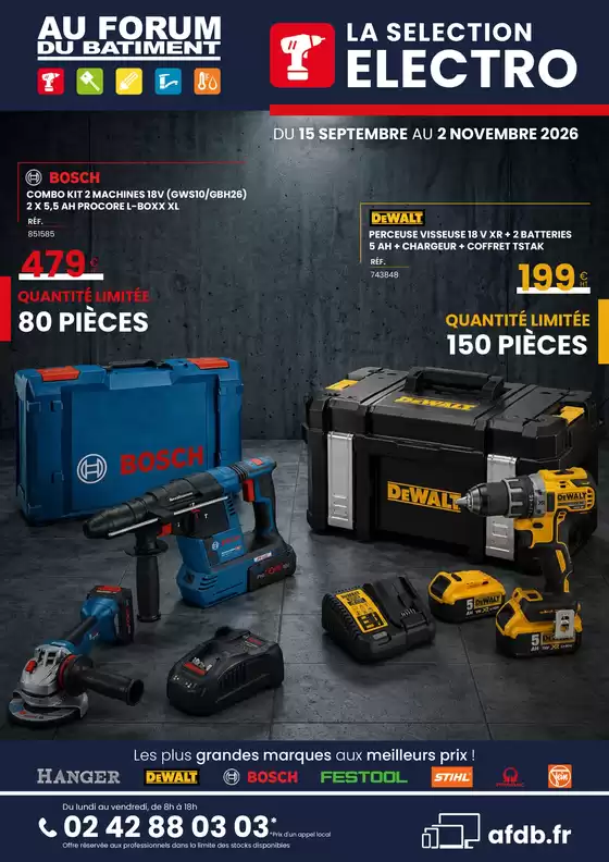 Catalogue Au Forum du Bâtiment à Le Pradet | LA SELECTION ELECTRO | 2026-10-14T00:00:00.000Z - 2026-11-02T00:00:00.000Z