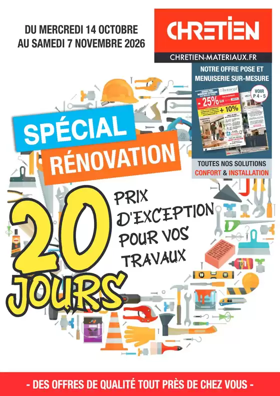 Catalogue Chretien Matériaux à Frépillon | SPÉCIAL RÉNOVATION | 2026-10-14T00:00:00.000Z - 2026-11-07T00:00:00.000Z