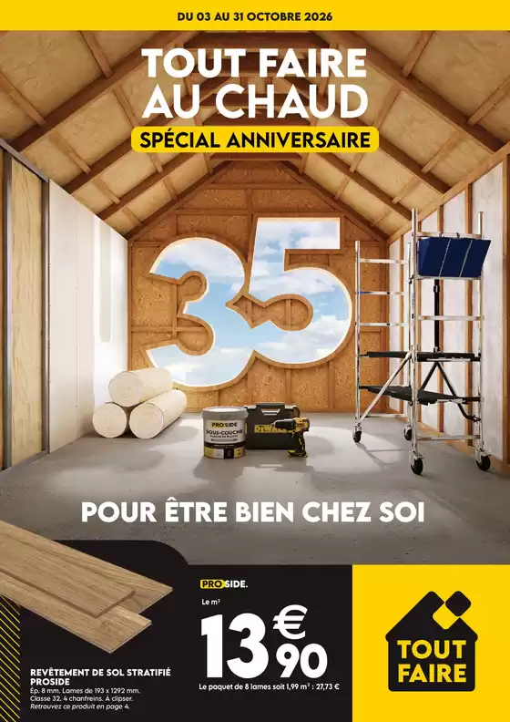 Catalogue Tout faire matériaux à Frépillon | SPÉCIAL ANNIVERSAIRE | 2026-10-14T00:00:00.000Z - 2026-10-31T00:00:00.000Z