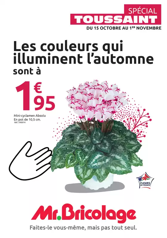 Catalogue Mr Bricolage à Bagnolet | SPÉCIAL TOUSSAINT | 2026-10-15T00:00:00.000Z - 2026-11-01T00:00:00.000Z