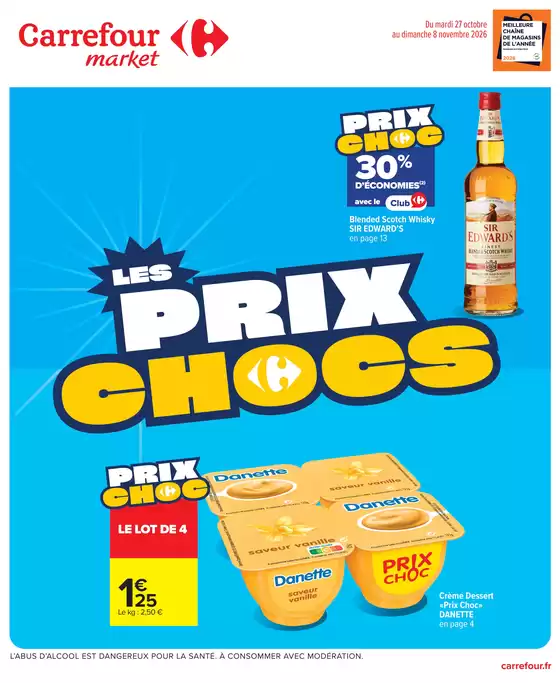 Catalogue Carrefour Market à | LES PRIX CHOCS | 2026-10-27T00:00:00.000Z - 2026-11-08T00:00:00.000Z