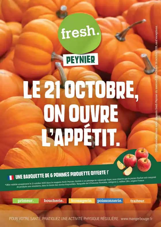 Catalogue Fresh | Le 21 octobre, on ouvre l’appétit. | 2026-10-21T00:00:00.000Z - 2026-10-26T00:00:00.000Z