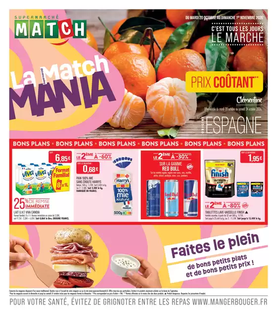 Catalogue Supermarché Match | LA MATCH MANIA | 2026-10-19T00:00:00.000Z - 2026-11-01T00:00:00.000Z