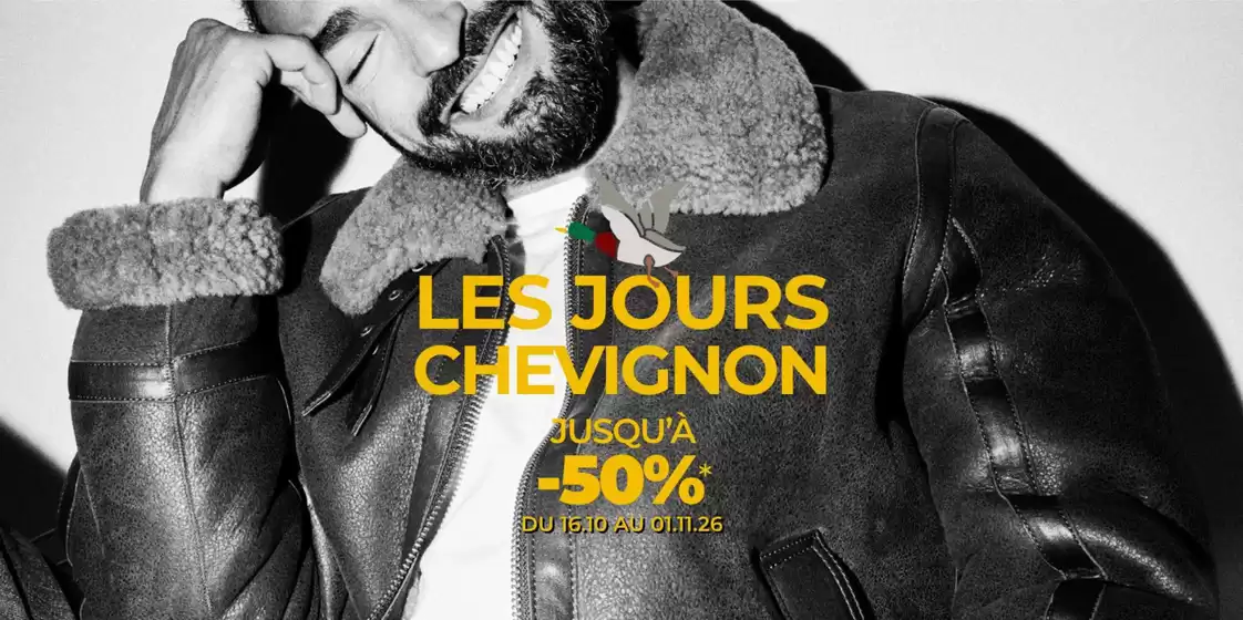 Catalogue Chevignon à Anserville | Les Jours Chevignon : jusqu'à -50% | 2026-10-16T00:00:00.000Z - 2026-11-01T00:00:00.000Z
