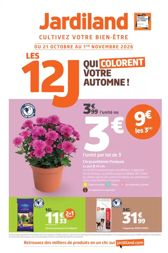 Catalogue Jardiland à Chambéry | QUI COLORENT VOTRE AUTOMNE ! COLORENT | 2026-10-19T00:00:00.000Z - 2026-11-01T00:00:00.000Z