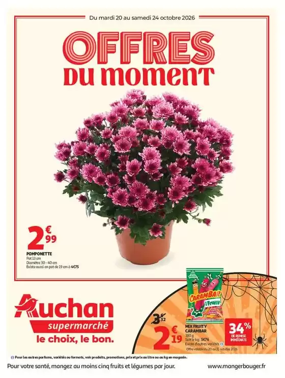 Catalogue Auchan Supermarché à | Offres Du moment | 2026-10-20T00:00:00.000Z - 2026-10-24T00:00:00.000Z