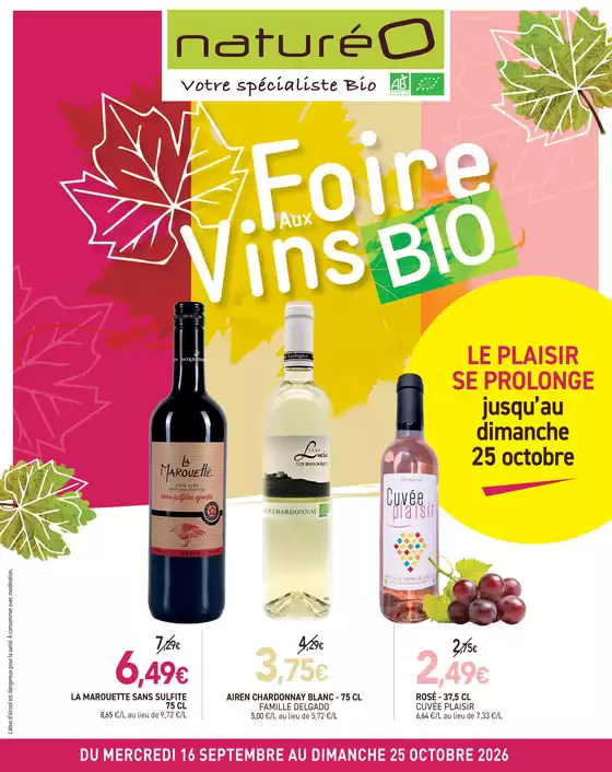 Catalogue NaturéO à Mens | Foire Aux Vins Bio | 2026-09-16T00:00:00.000Z - 2026-10-25T00:00:00.000Z