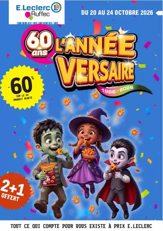 Catalogue E.Leclerc à Ivoy-le-Pré | Lannée-versaire ! | 2026-10-20T00:00:00.000Z - 2026-10-24T00:00:00.000Z