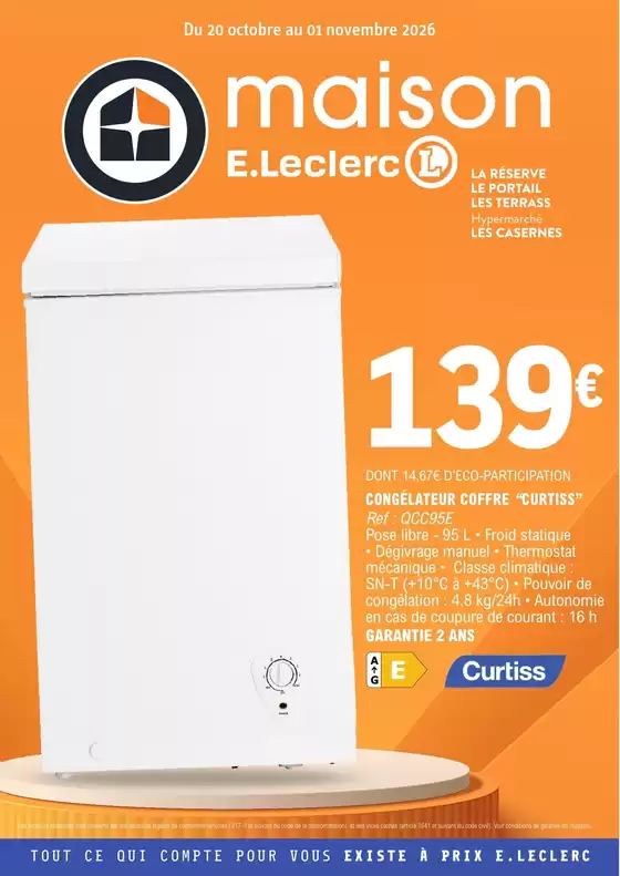 Catalogue E.Leclerc à Lécluse | 26C822LR | 2026-10-20T00:00:00.000Z - 2026-11-01T00:00:00.000Z