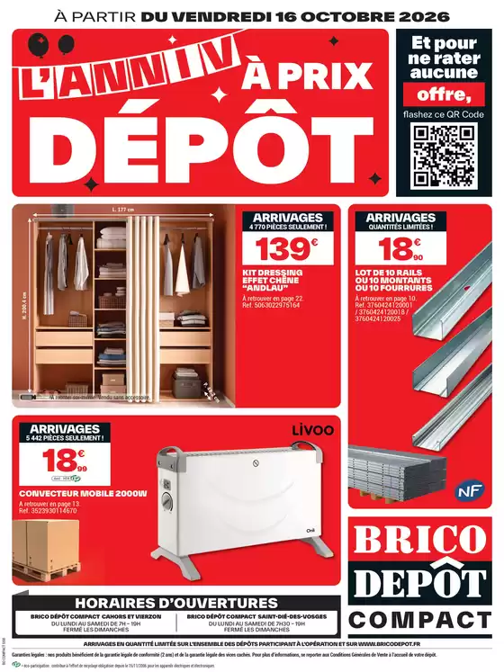 Catalogue Brico Dépôt à  | LANNIV À PRIX DÉPÔT | 2026-10-19T00:00:00.000Z - 2026-10-29T00:00:00.000Z