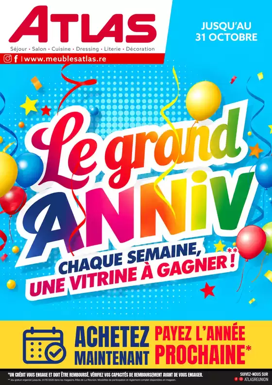Catalogue Atlas à Marseille | Le grand Anniv | 2026-10-19T00:00:00.000Z - 2026-10-31T00:00:00.000Z