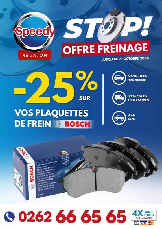 Catalogue Speedy à Colmar | Offre freinage | 2026-10-19T00:00:00.000Z - 2026-10-31T00:00:00.000Z