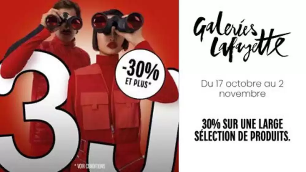 Catalogue Galeries Lafayette à Tournefeuille | Les 3J des Galeries Lafayette Nîmes : jusqu'à -30 % et plus sur une sélection d'articles ! | 2026-10-19T00:00:00.000Z - 2026-11-02T00:00:00.000Z