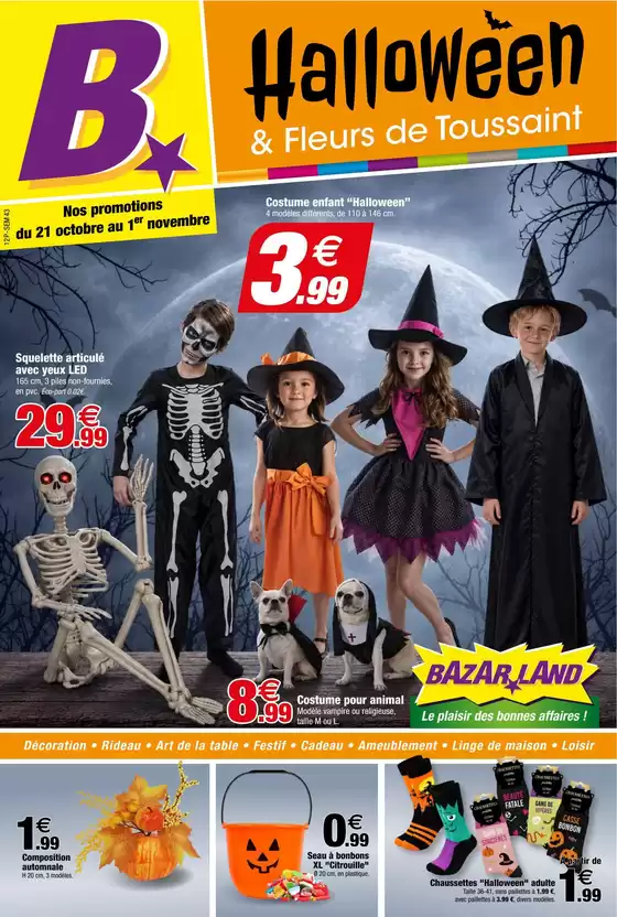 Catalogue Bazarland | Halloween & fleurs de Toussaint ! | 2026-10-21T00:00:00.000Z - 2026-11-01T00:00:00.000Z