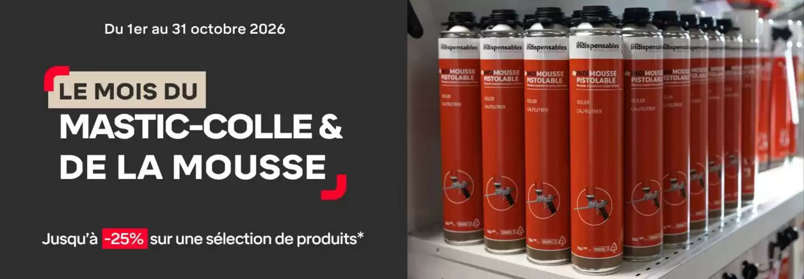 Catalogue Raboni à Estancarbon | Le mois du mastic-colle et de la mousse | 2026-10-20T00:00:00.000Z - 2026-10-31T00:00:00.000Z