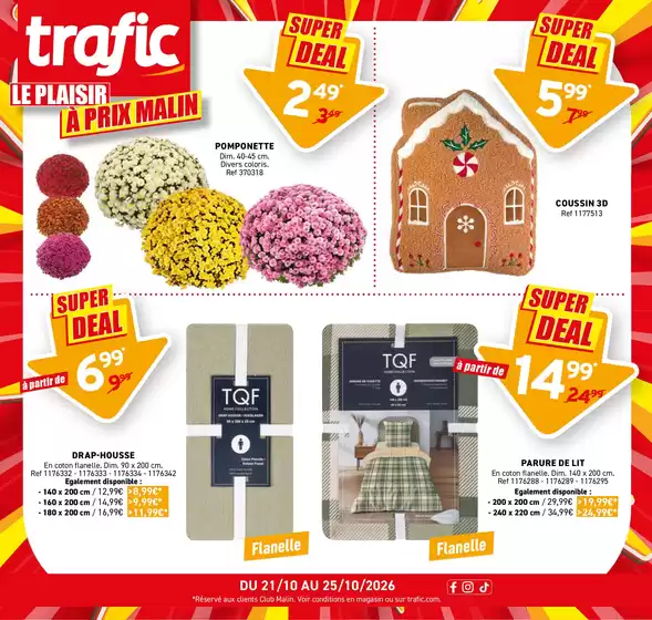 Catalogue Trafic | Le plaisir à prix malin | 2026-10-20T00:00:00.000Z - 2026-10-25T00:00:00.000Z