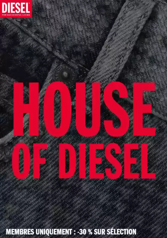 Catalogue Diesel à Blois | Exclusivité membres : -30% sur une sélection d’articles pendant une période limitée. | 2026-10-20T00:00:00.000Z - 2026-11-15T00:00:00.000Z