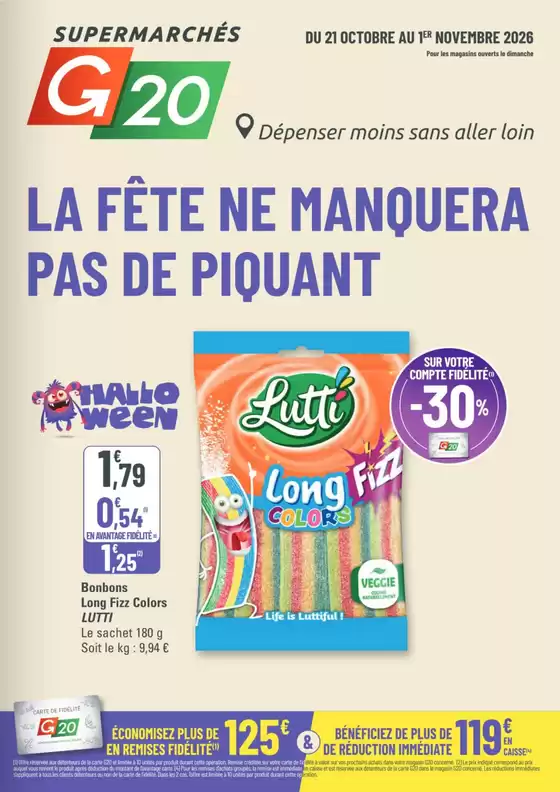 Catalogue G20 | LA FÊTE NE MANQUERA PAS DE PIQUANT | 2026-10-21T00:00:00.000Z - 2026-11-01T00:00:00.000Z