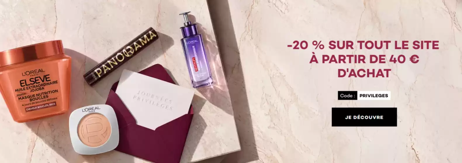 Catalogue L'Oréal à La Roche-sur-Foron | -20% SUR TOUT LE SITE À PARTIR DE 40 € D'ACHAT | 2026-10-21T00:00:00.000Z - 2026-11-03T00:00:00.000Z