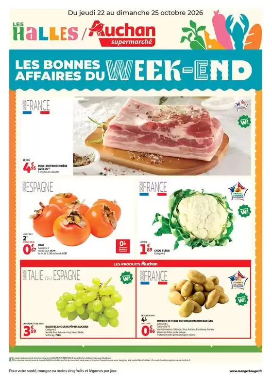 Catalogue Auchan Supermarché | LES BONNES AFFAIRES DU ES WEEK-END | 2026-10-22T00:00:00.000Z - 2026-10-25T00:00:00.000Z