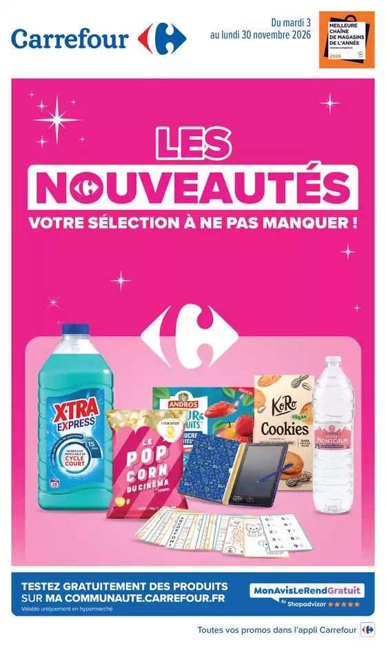 Catalogue Carrefour à Lanvallay | LES NOUVEAUTÉS DE NOVEMBRE | 2026-11-03T00:00:00.000Z - 2026-11-30T00:00:00.000Z