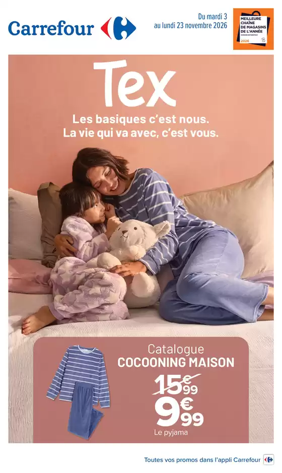 Catalogue Carrefour à Lanvallay | TEXTILE COCOONING MAISON | 2026-11-03T00:00:00.000Z - 2026-11-23T00:00:00.000Z