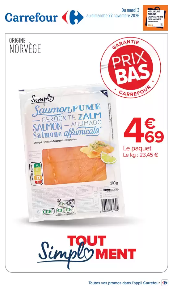Catalogue Carrefour à Lanvallay | TOUT SIMPLEMENT | 2026-11-03T00:00:00.000Z - 2026-11-22T00:00:00.000Z