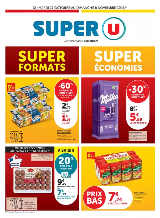 Catalogue Super U à Bosgouet | Spécial Gros volumes | 2026-10-27T00:00:00.000Z - 2026-11-08T00:00:00.000Z
