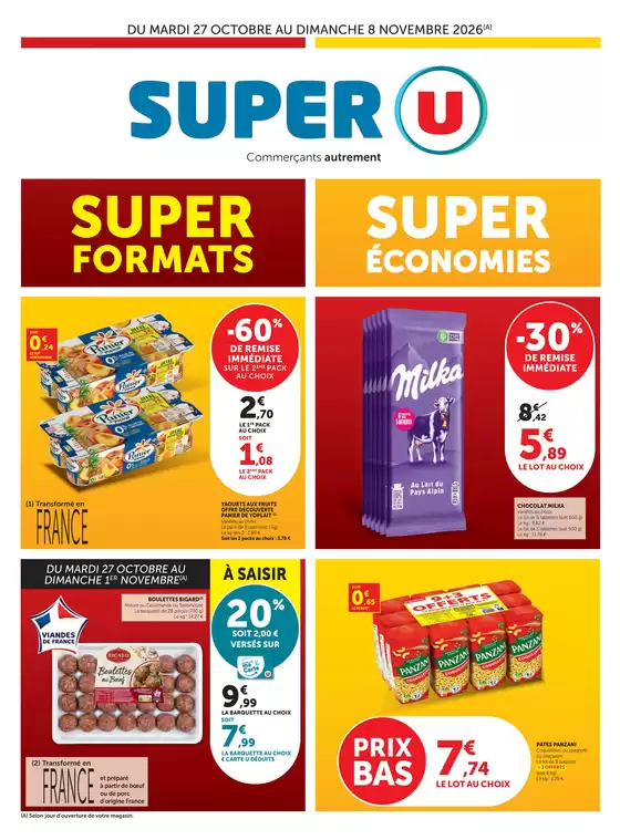 Catalogue Super U à | Spécial Gros volumes | 2026-10-27T00:00:00.000Z - 2026-11-08T00:00:00.000Z