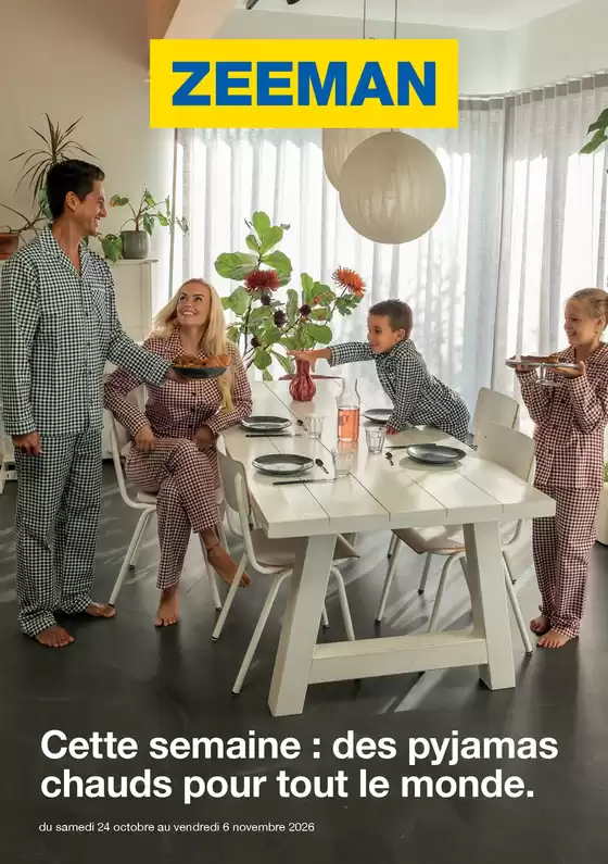 Catalogue Zeeman à Brest | Cette semaine : des pyjamas chauds pour tout le monde. | 2026-10-23T00:00:00.000Z - 2026-11-06T00:00:00.000Z