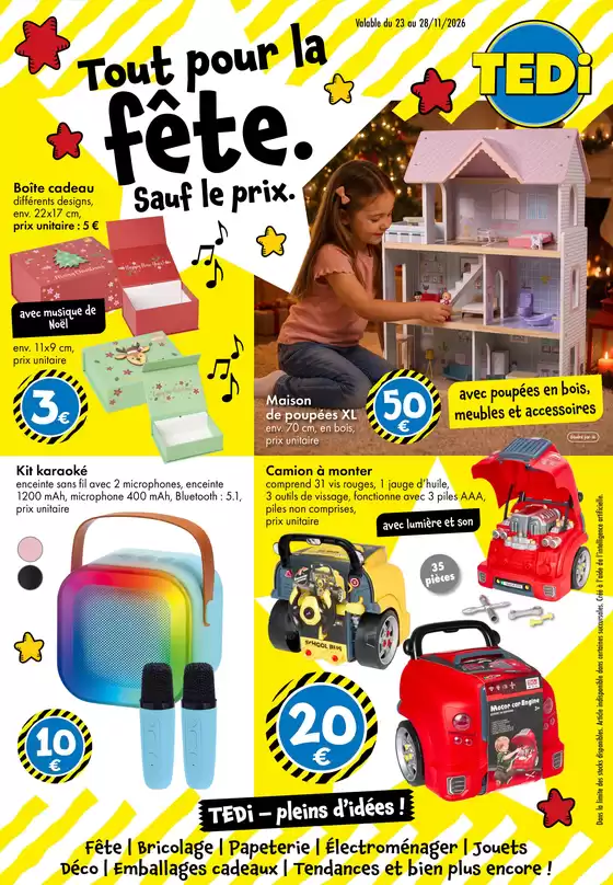 Catalogue TEDi à Bordeaux | Tout pour la fête sauf le prix | 2026-10-26T00:00:00.000Z - 2026-11-28T00:00:00.000Z