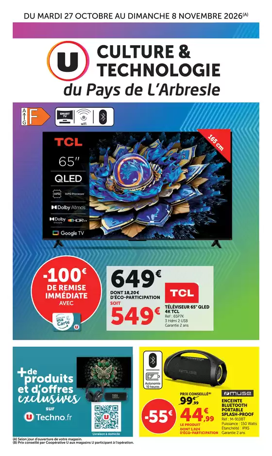 Catalogue Super U à Brindas | Spécial Multimédia | 2026-10-27T00:00:00.000Z - 2026-11-08T00:00:00.000Z