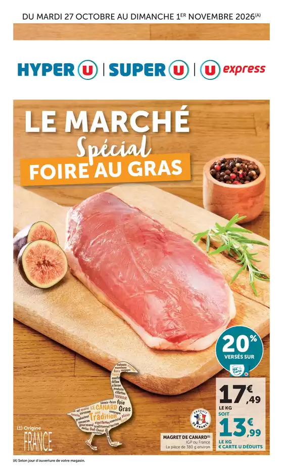 Catalogue U Express | FOIRE AU GRAS | 2026-10-27T00:00:00.000Z - 2026-11-08T00:00:00.000Z