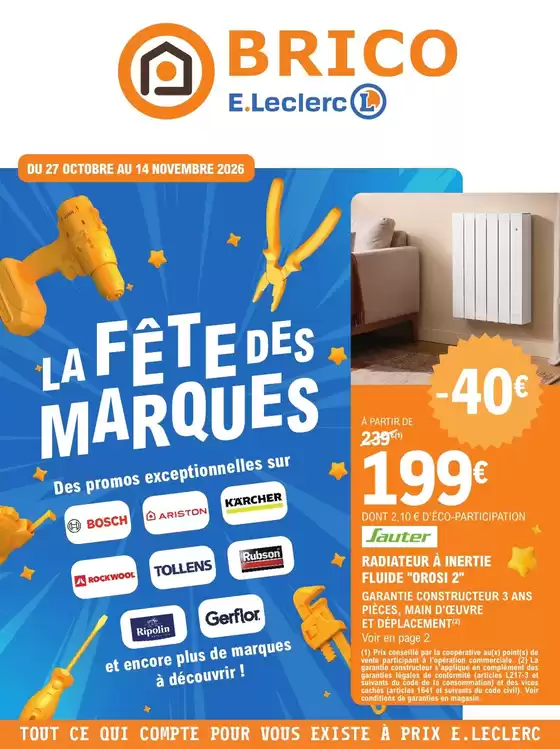 Catalogue E.Leclerc Brico à La Morte | Brico, Fête Des Marques | 2026-10-27T00:00:00.000Z - 2026-11-14T00:00:00.000Z
