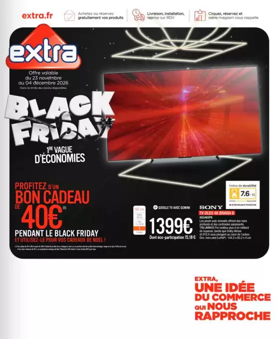 Catalogue Extra à Montbrison | Extra QR BB Tabloid Black Friday 2026 | 2026-11-23T00:00:00.000Z - 2026-12-04T00:00:00.000Z