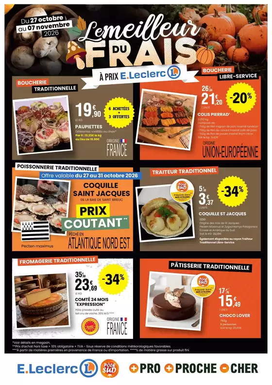 Catalogue E.Leclerc à Kirchberg | TOUSSAINT + FAW | 2026-10-27T00:00:00.000Z - 2026-11-07T00:00:00.000Z