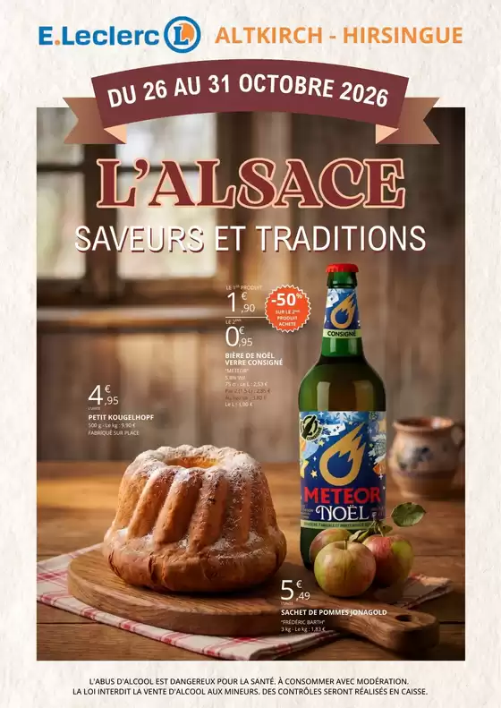 Catalogue E.Leclerc à Argenton-Notre-Dame | Semaine Alsacienne | 2026-10-26T00:00:00.000Z - 2026-10-31T00:00:00.000Z