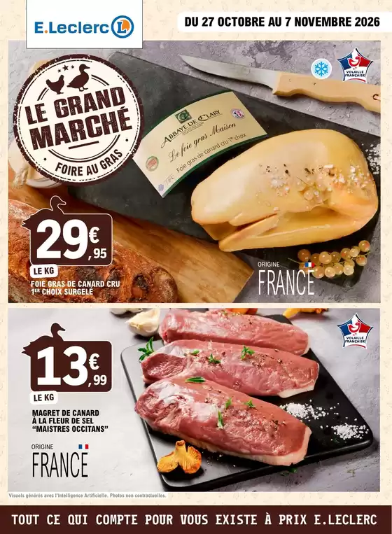 Catalogue E.Leclerc à Belpech | FOIRE AU GRAS - DATE 1 | 2026-10-27T00:00:00.000Z - 2026-11-07T00:00:00.000Z